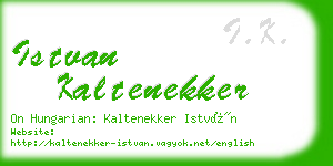 istvan kaltenekker business card